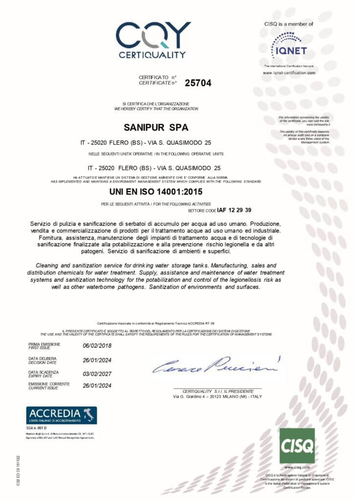 Certificazione ISO 14001